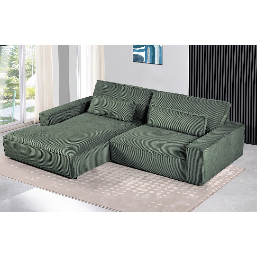 US Pride Furniture 105.52''W Oversized Faing Chaise Sectional Sofa