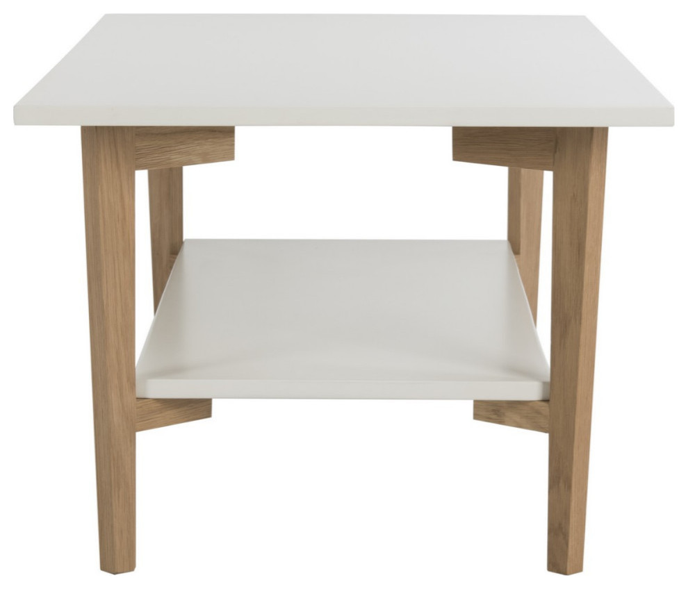 Silas Rectangle Coffee Table  White   Scandinavian   Coffee Tables   by Rustic Home Furniture Deco  Houzz