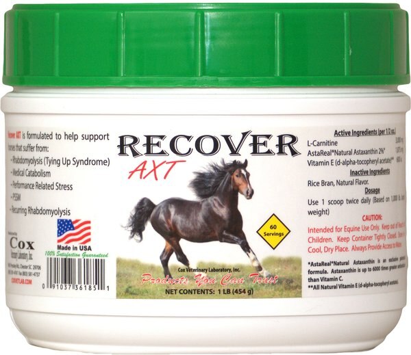 Cox Vet Lab Recover AXT Powder Horse Supplement， 1-lb jar