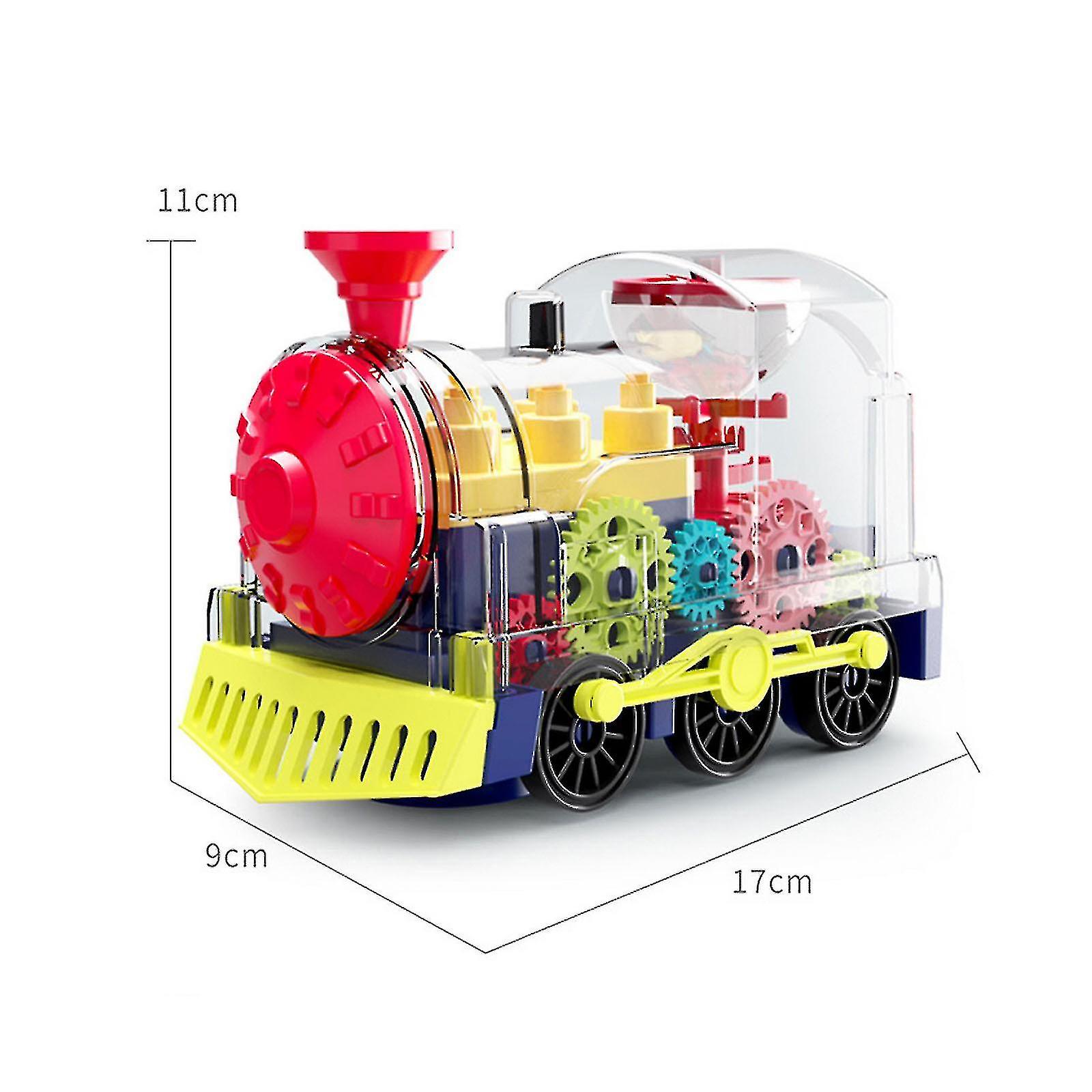 Electric Toy Gear Locomotive Children's Toy Music Flash Electric Universal Toy Car