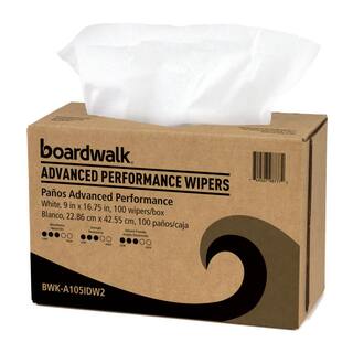 Boardwalk Advanced Performance Wipers White 9 in. x 16-34 in. 10 Pack Dispensers of 100 1000Carton BWKA105IDW2