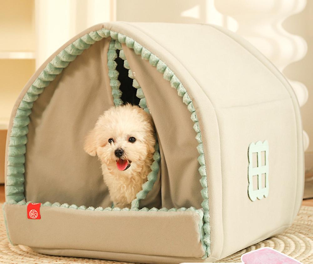 Pet Cat House Dog House Semi Enclosed Cat Sleeping Mat Cat House Supplies Dog Tent Small Dog Corgi Dog House