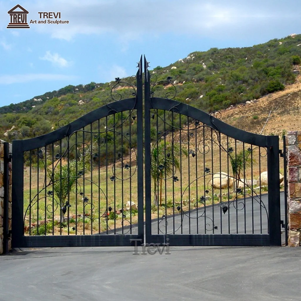 Wholesale High Quality Custom Design Wrought Iron Gate With Grape For Sale