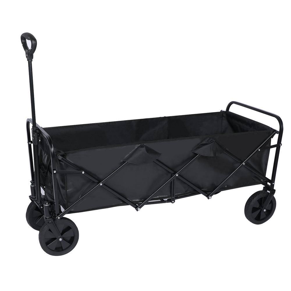 Tidoin Heavy Duty 4-Wheeled Folding Portable Hand Cart in Black DHS-YDW1-316