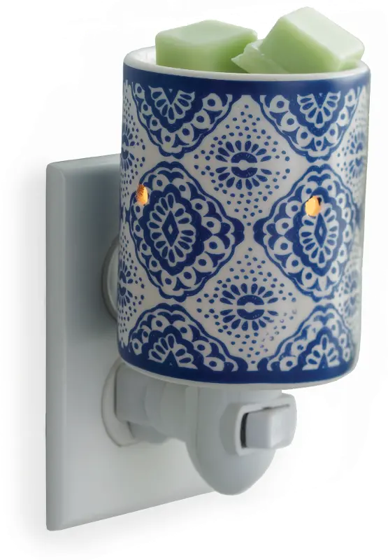 White and Indigo Blue Pluggable Fragrance Warmer