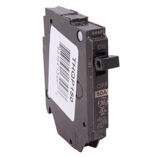 GE Q-Line 50 Amp 12 in. Single Pole Circuit Breaker THQP150