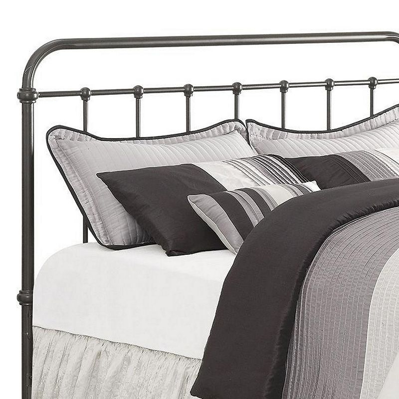 Metallic Twin Size Bed， Dark Bronze