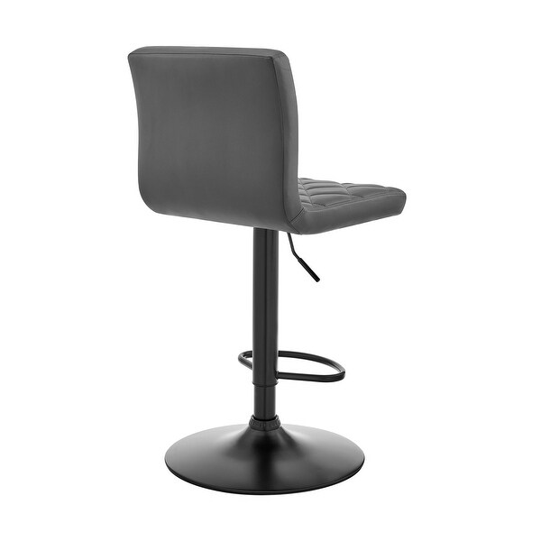 The Duval Adjustable Faux Leather Swivel Bar Stool