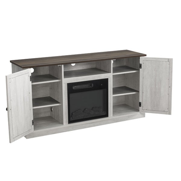 54 in. TV Stand Console for TVs up to 60 in. with Electric Fireplace - 54