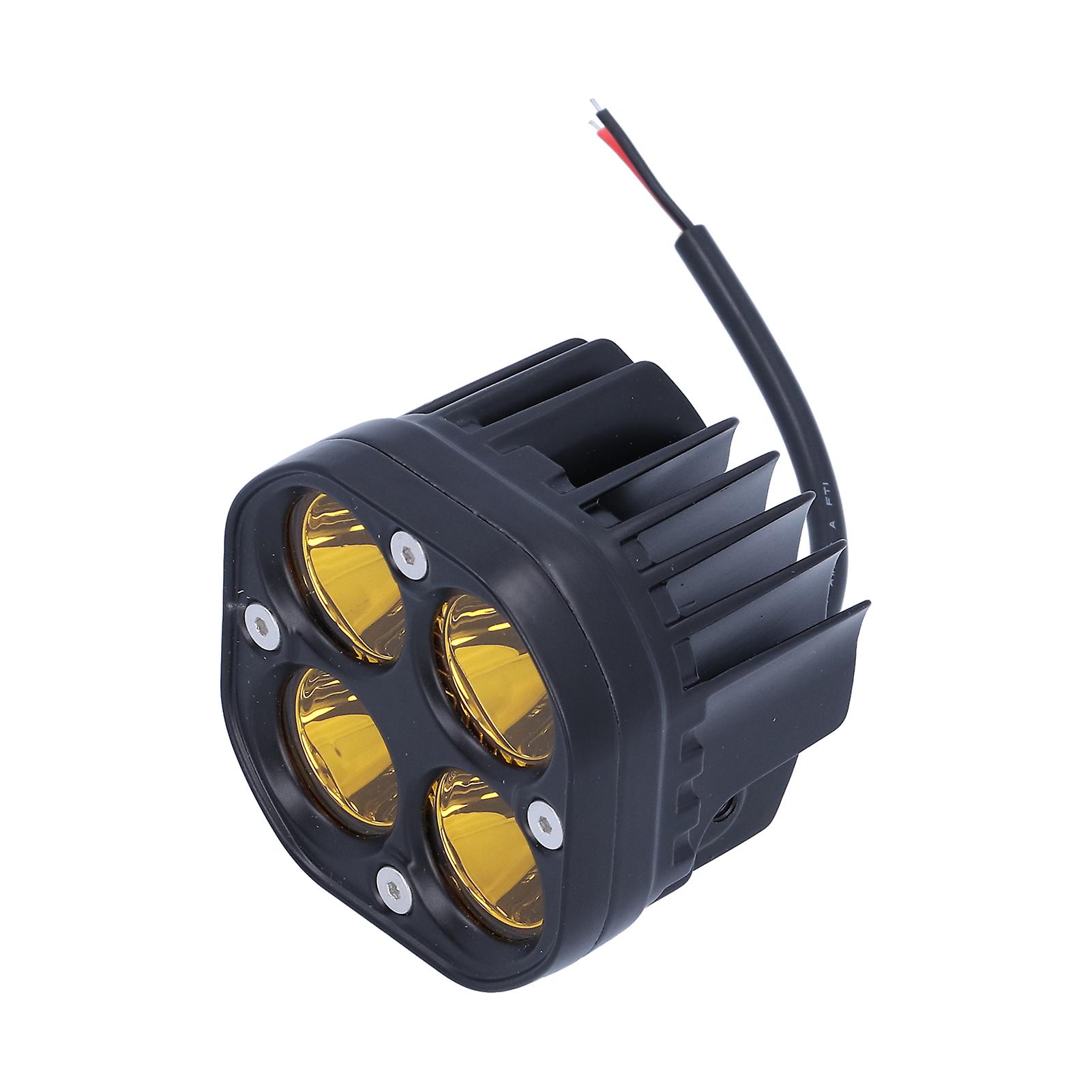 40w 4led 3in Work Light 4000lm Spot Lamp Ip67 Waterproof Universal For Car Trucks Motorcycleyellow Light  3500k