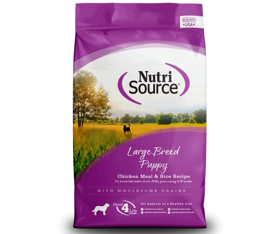 NutriSource - Large Breed， Puppy Chicken and Rice Formula Dry Dog Food