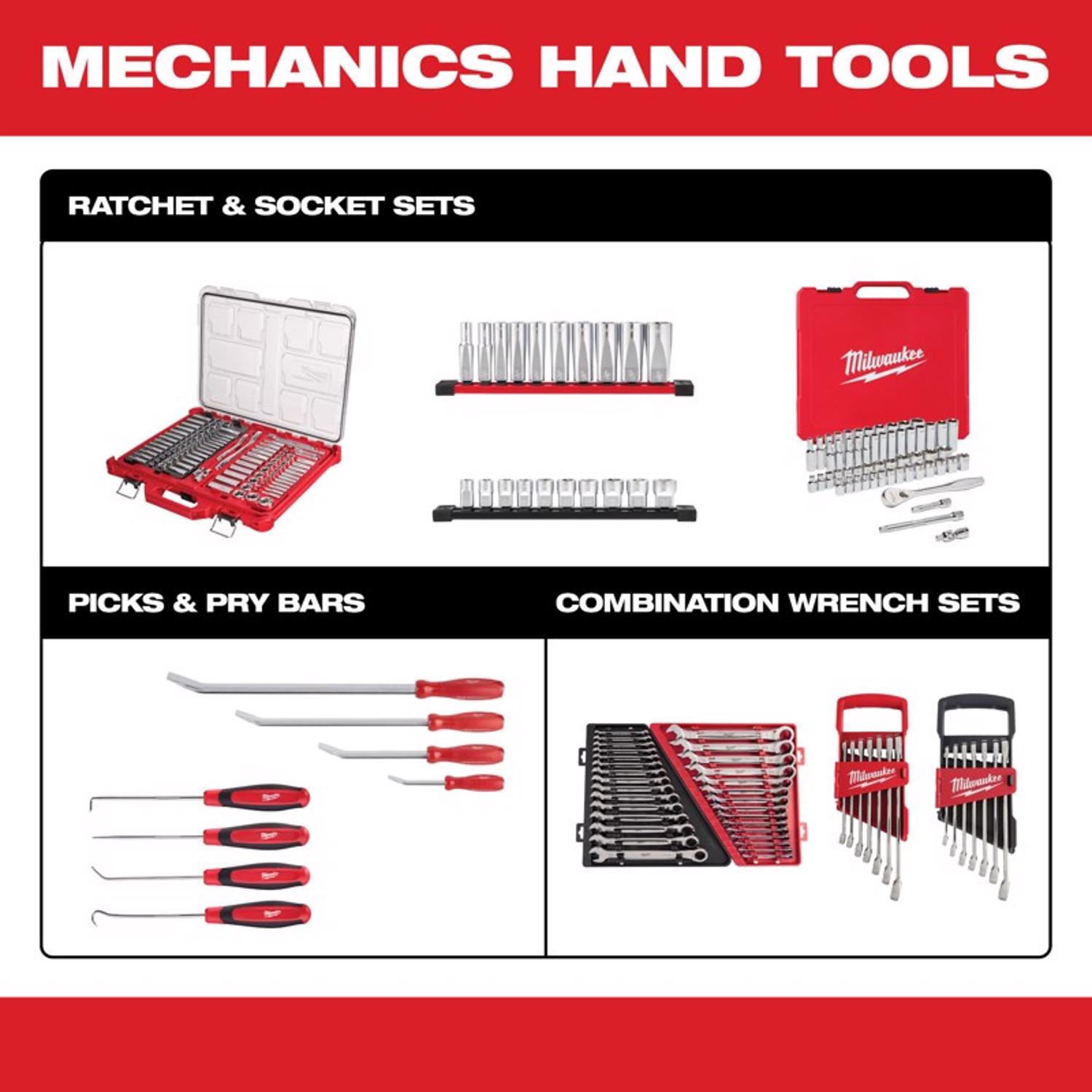 MW 3/8 in. drive SAE Pivoting Ratchet and Socket Set