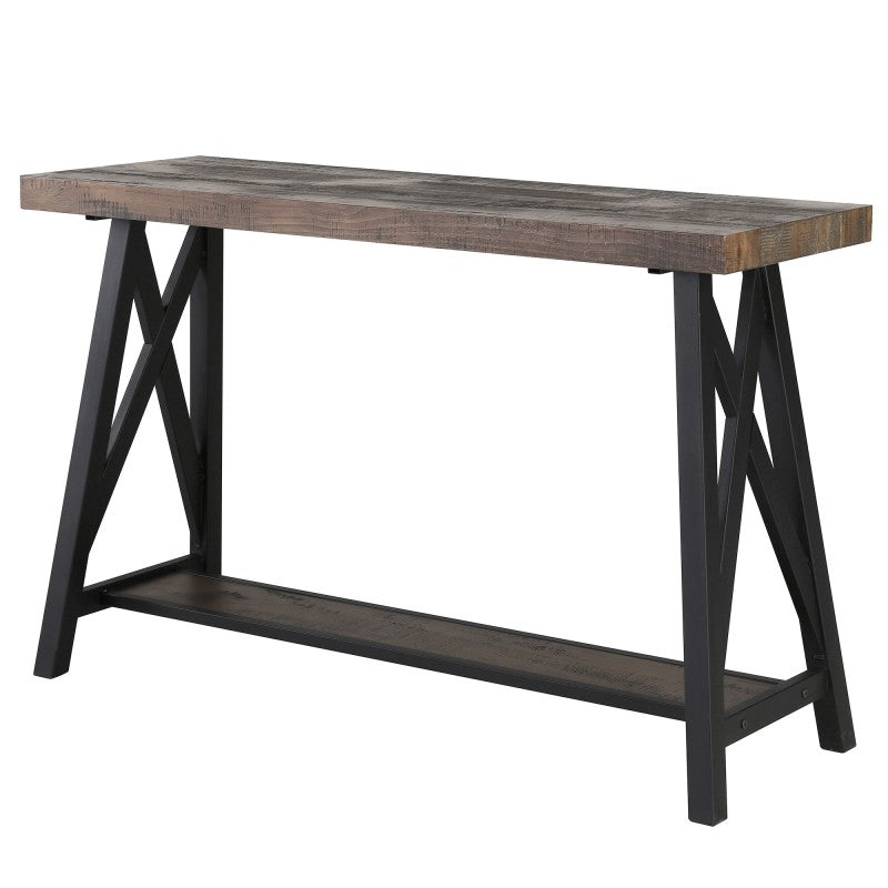 Inspire 502332RK Langport Console Table in Rustic Oak