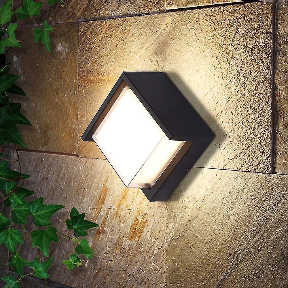 Modern Outdoor Led Wall Light Waterproof Ip65 Anthracite Aluminum Lighting Decoration Light For Yard Garden Terrace Close Wall Pathway Patio Villa Cor