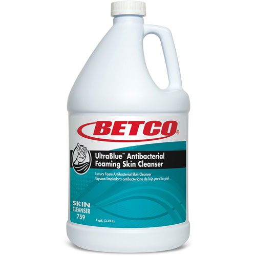 Betco Ultra Blue Antibacterial Foaming Skin Cleanser | Foam， 1 gal， Clean Ocean， Skin， Anti-bacterial， Non-irritating， Moisturising | BET7590400