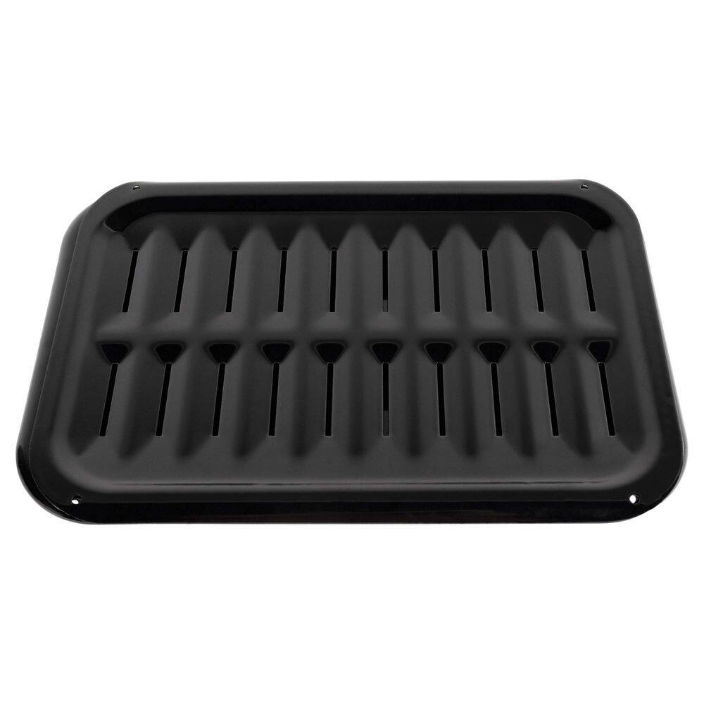 Certified Appliance Accessories 2-Piece Porcelain Heavy-Duty Broiler Pan and Grill Set 50008