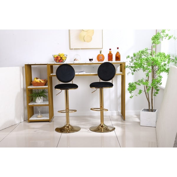 2pcs Bar Stools Round Seat High Quality Dining Chairs