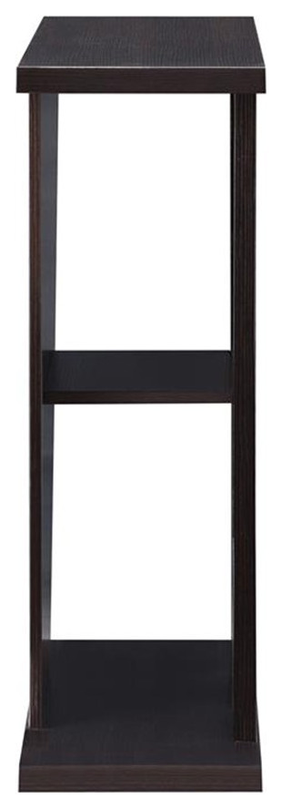 Bowery Hill Contemporary Wood 3 Shelf Console Table in Espresso Finish   Transitional   Console Tables   by Homesquare  Houzz