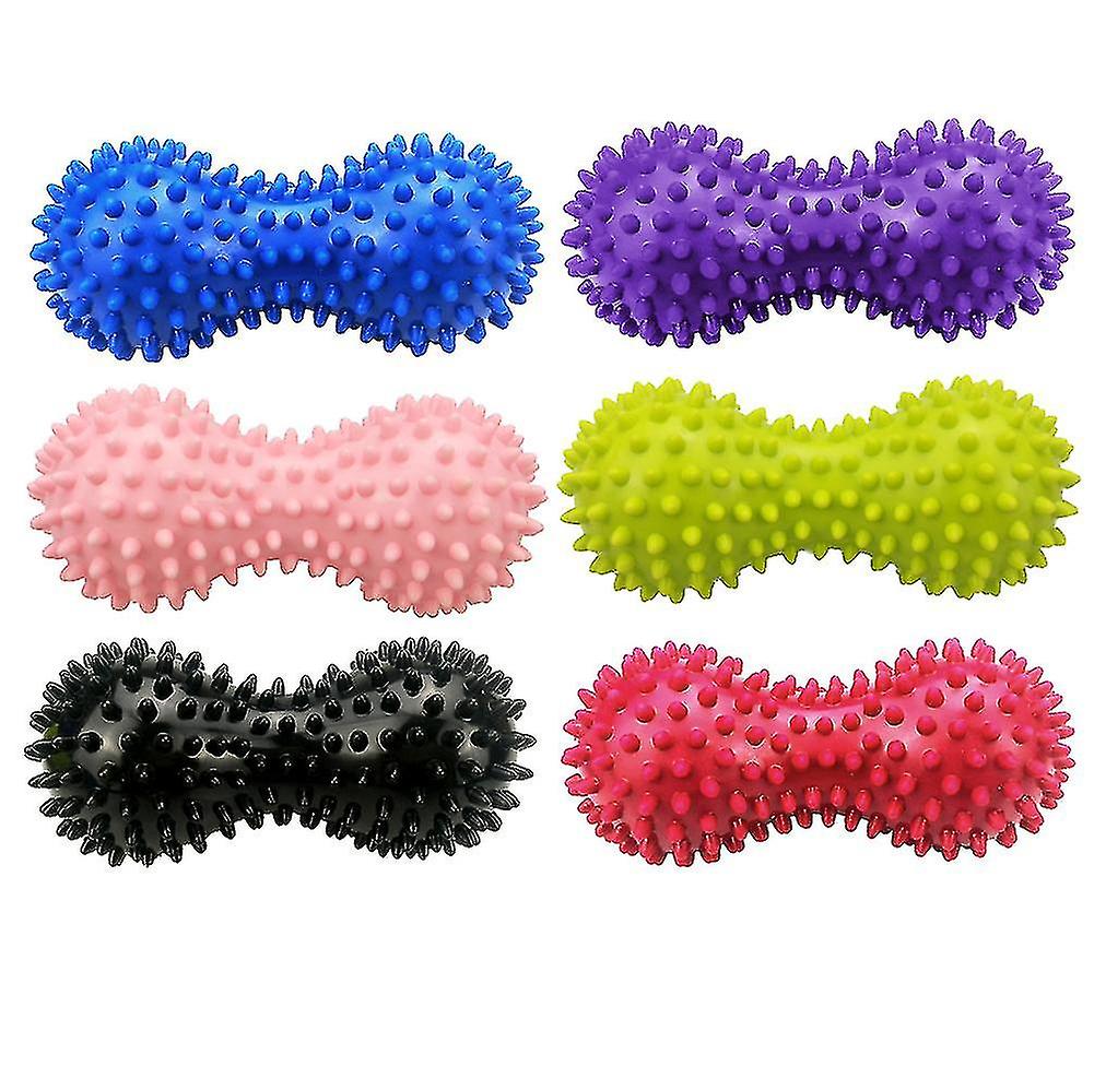 Blue Gym Peanut Shape Spiky Stress Relief Massage Ball