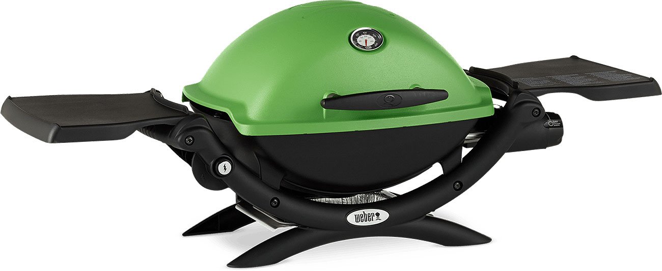 Weber Q 1200 Green Portable Liquid Propane Gas Grill