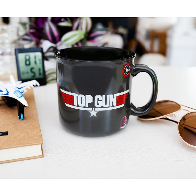 Silver Buffalo Top Gun Maverick Ceramic Camper Mug Holds 20 Ounces