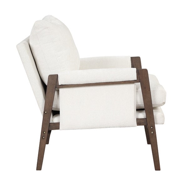 Modern Velvet Accent Chair Leisure Chair with Solid Wood