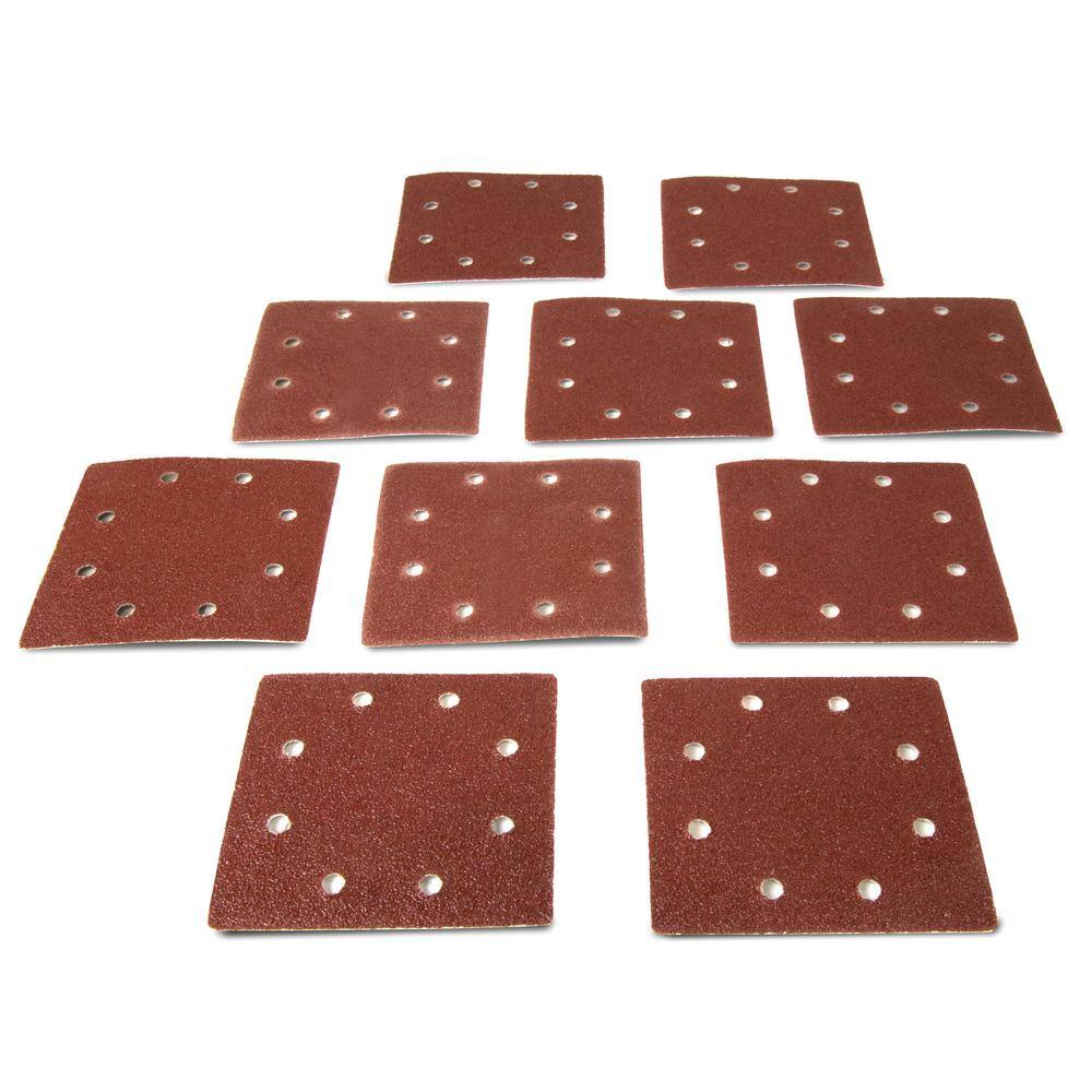 WEN 14 in. Sheet Sander 120-Grit Hook-and-Loop Sandpaper (10-Pack) 6304SP120