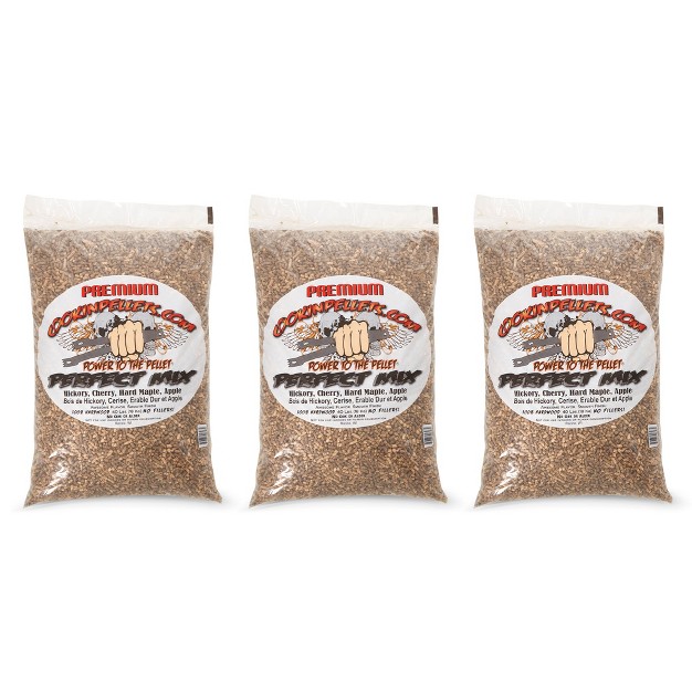 Cookinpellets 40pm Perfect Mix All natural Hickory Cherry Hard Maple And Apple Grill Smoker Smoking Hardwood Wood Pellets 40 Lb Bag 3 Pack