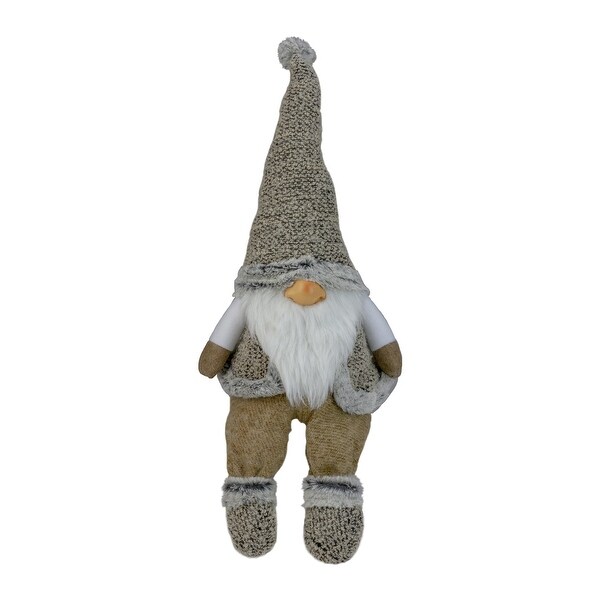 Sitting Plush Faux Fur Gnome Christmas Figure