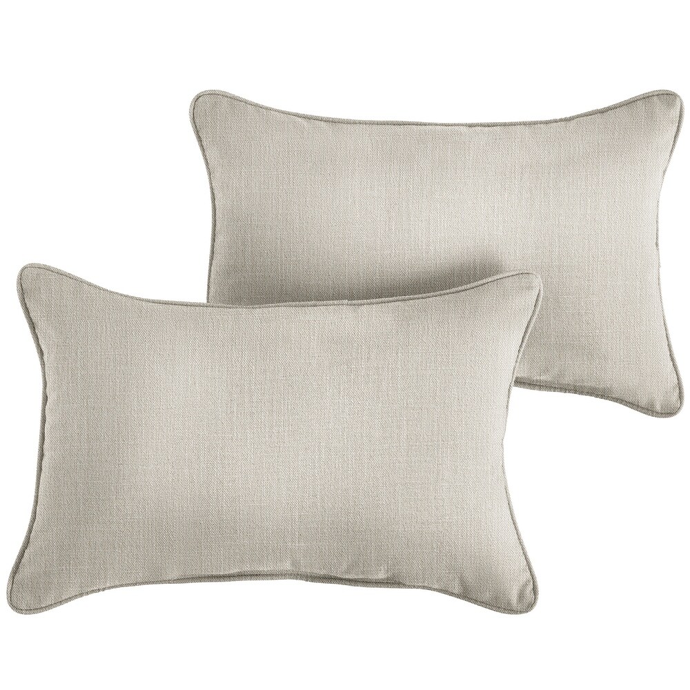 Sorra Home Corded Linen Texture Pillows (Set of 2)