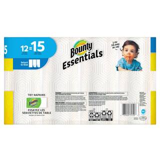 Bounty Essentials Select-A-Size White 2 Ply Paper Towel Roll (78-Sheets per Roll 12 Rolls per Pack) PGC75720