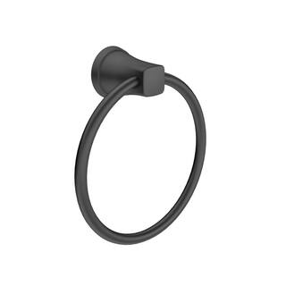 American Standard Glenmere Towel Ring in Matte Black 7617190.243