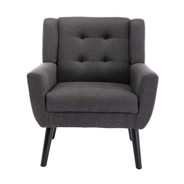 Modern Soft Upholstered Ergonomics Accent Chair Living Room Chair Bedroom Chair Home Chair With Black Legs For Indoor Home