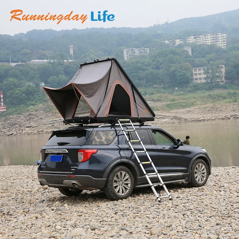 Aluminium hard shell roof tent for car camping roof top tent