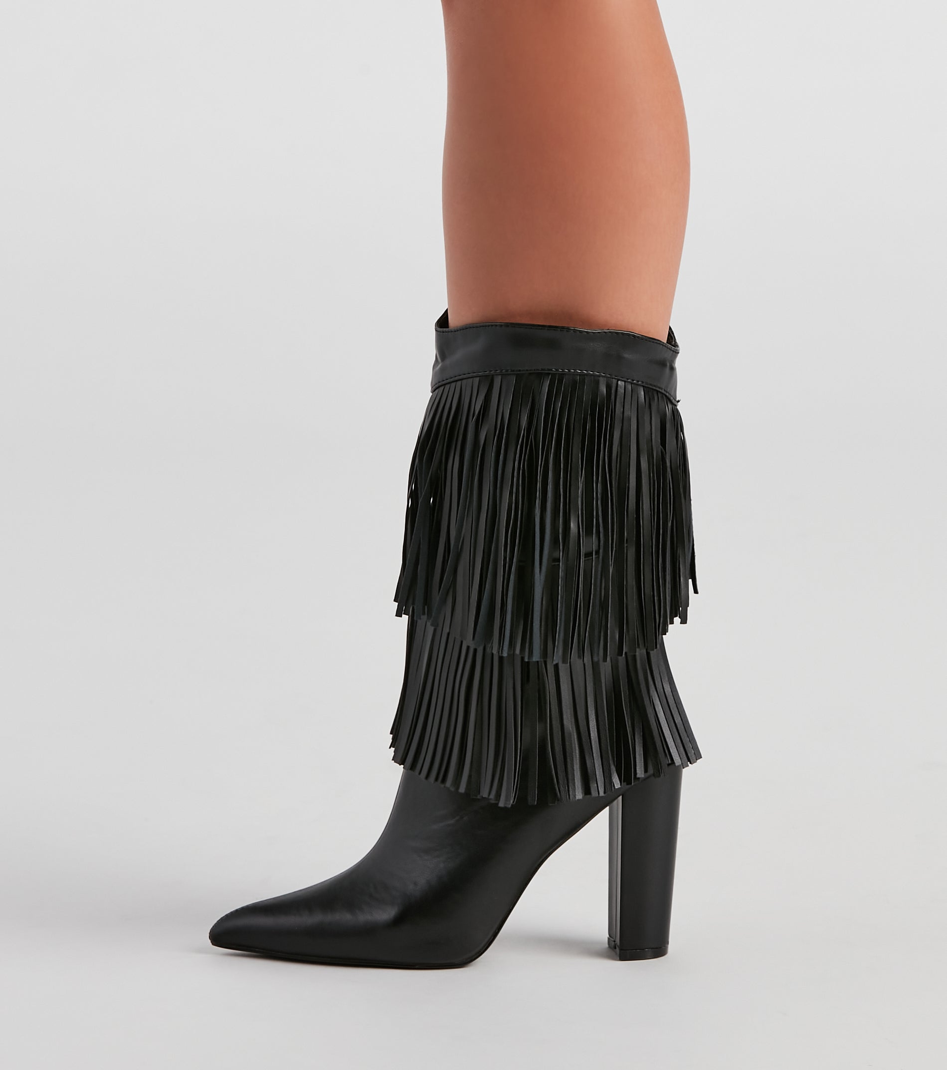 Line Dance Fringe Cowgirl Boots