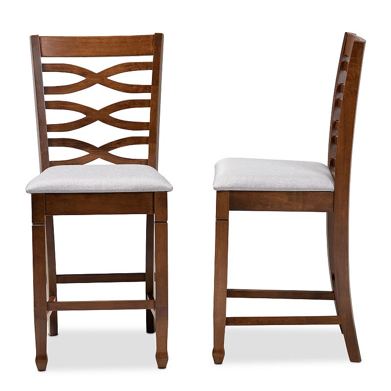 Baxton Studio Lanier Counter Stool 2-Piece Set