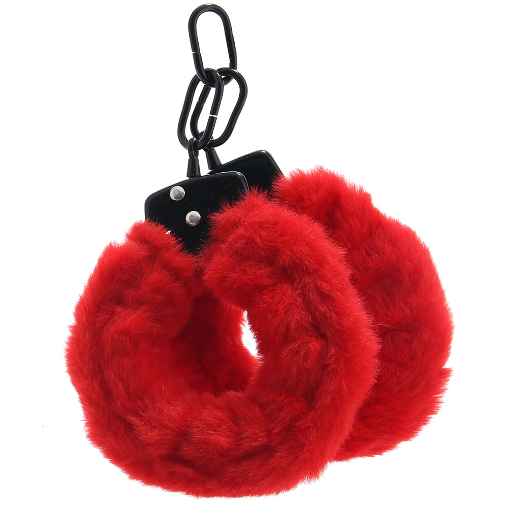 Master Series Cuffed in Fur Wrist Cuffs in Red