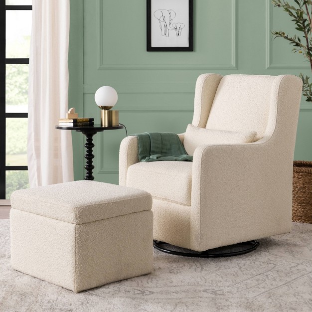 Carter x27 s By Davinci Adrian Swivel Glider With Storage Ottoman