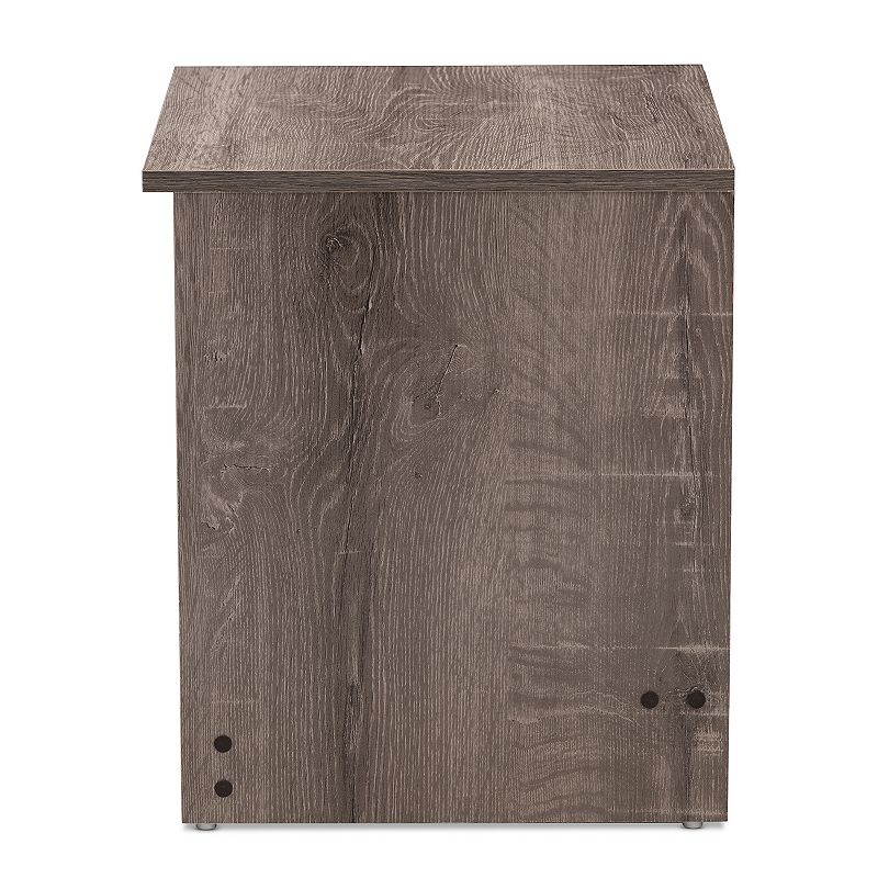 Baxton Studio Gallia Light Brown Nightstand