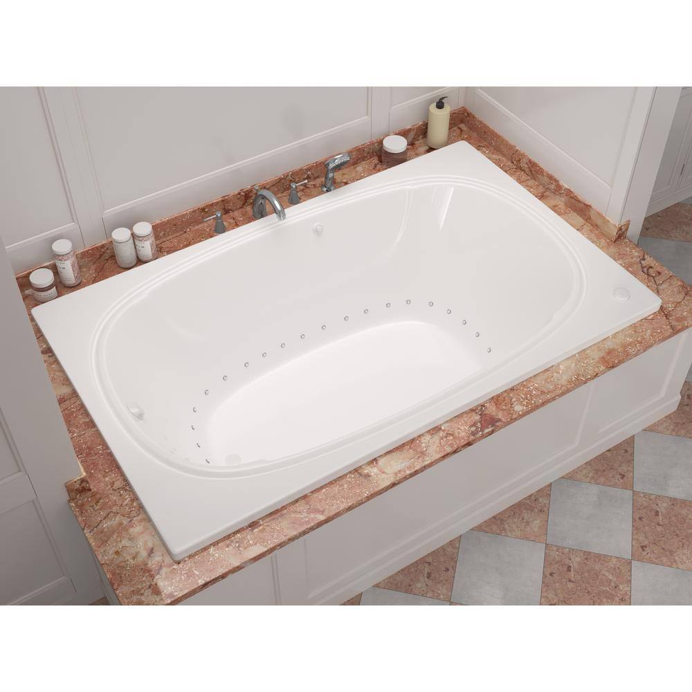 Universal Tubs Peridot 6 ft. Acrylic Rectangular Drop-in Air Bathtub in White HD4872CAL