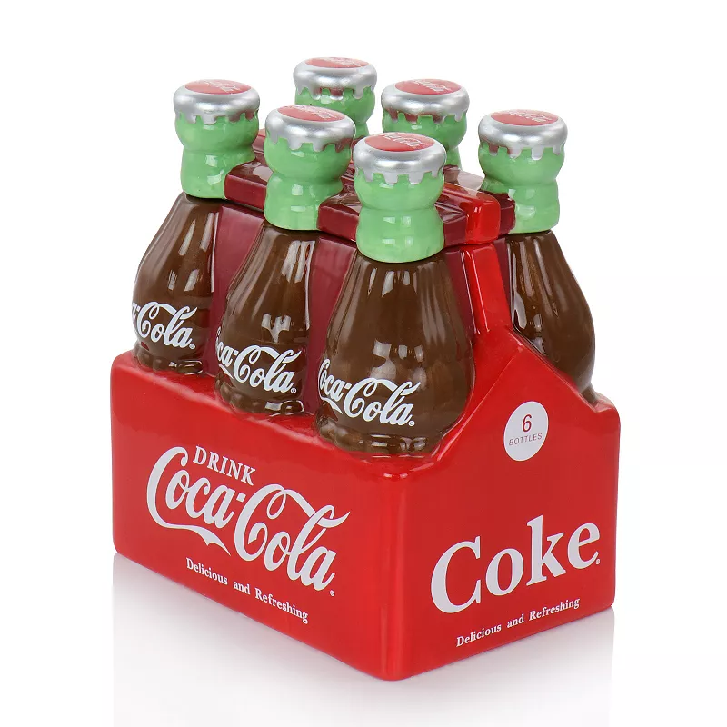 Coca-Cola Six Pack Durastone Snack Jar with Lid