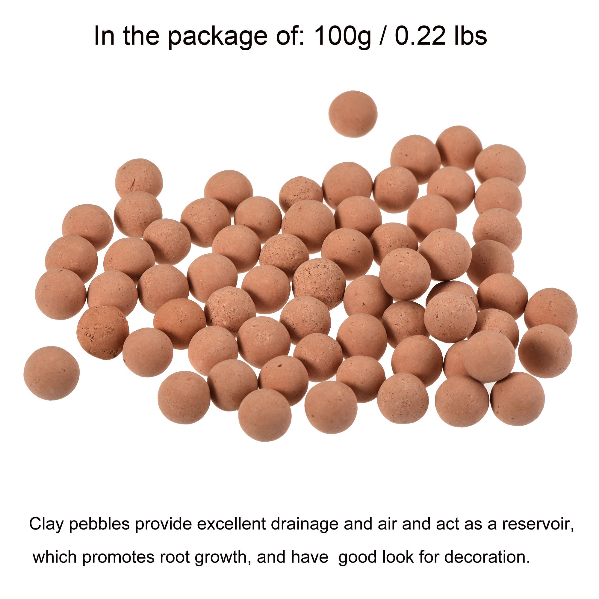 Uxcell 5-6mm 0.22 Lbs Clay Pebbles Pink Gardening Potted Balls for Hydroponic Growing