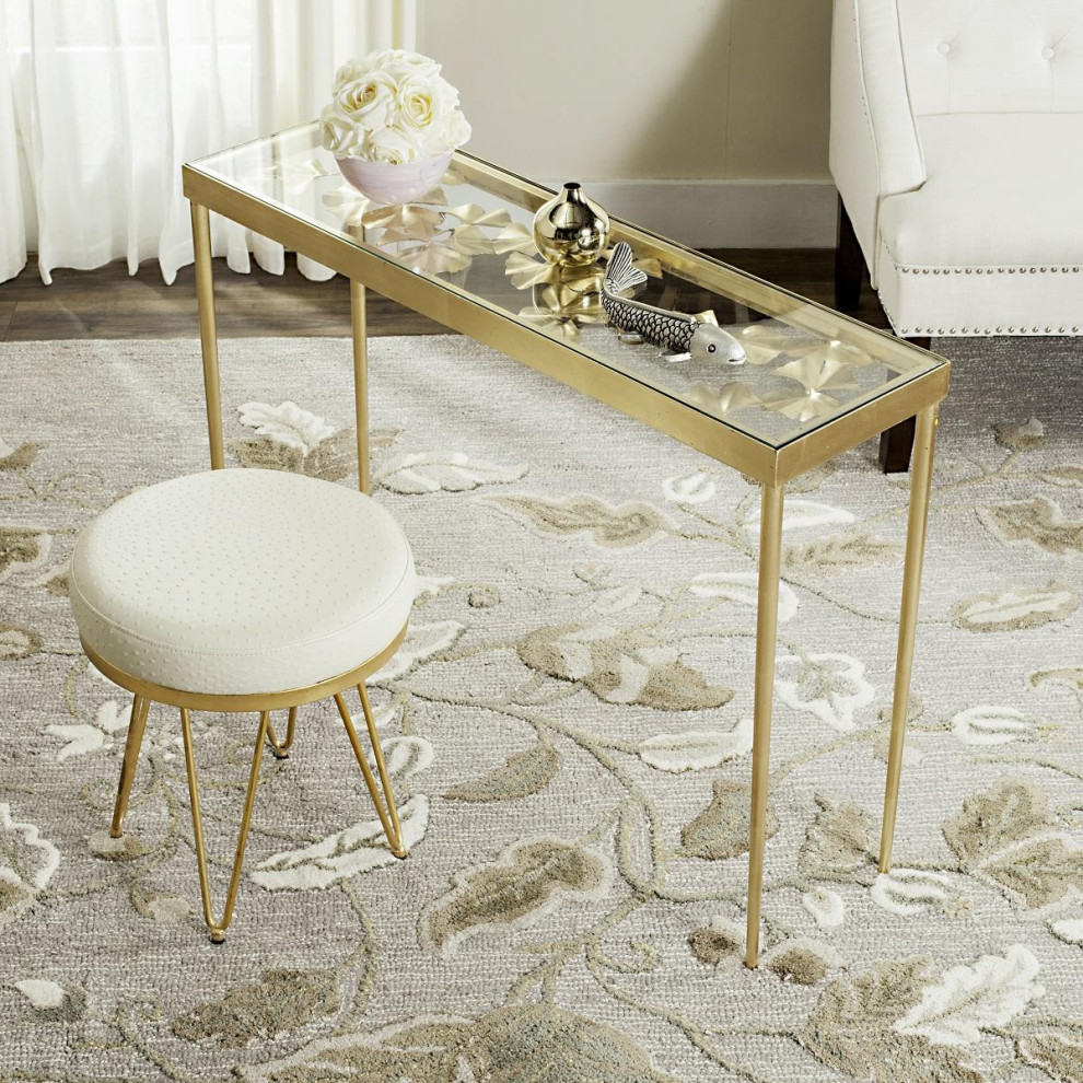 Dot Ginko Leaf Console Gold Leaf   Midcentury   Console Tables   by V.S.D Furniture  Houzz