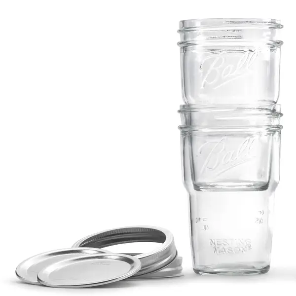 Ball 4-Pack 16 oz Pint Wide Mouth Nesting Jar