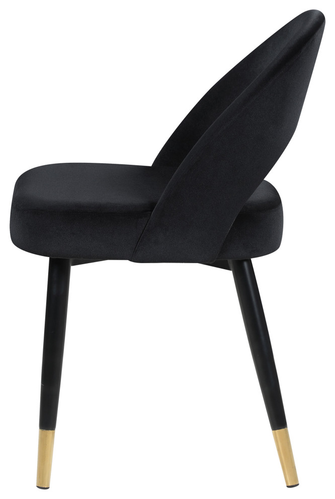 Lindsey Arched Back Upholstered Side Chairs Black  Set of 2   Modern   Dining Chairs   by Modon  Houzz