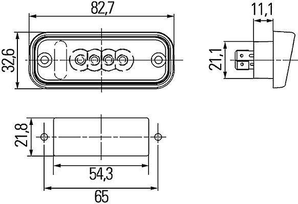 Licence Plate Light Black Number Plate Lamp Outer LED 24V