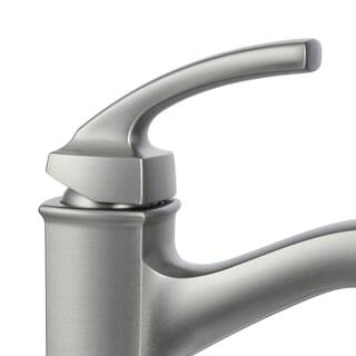 MOEN Hensley Single Hole Single-Handle Bathroom Faucet in Spot Resist Brushed Nickel WS84414MSRN