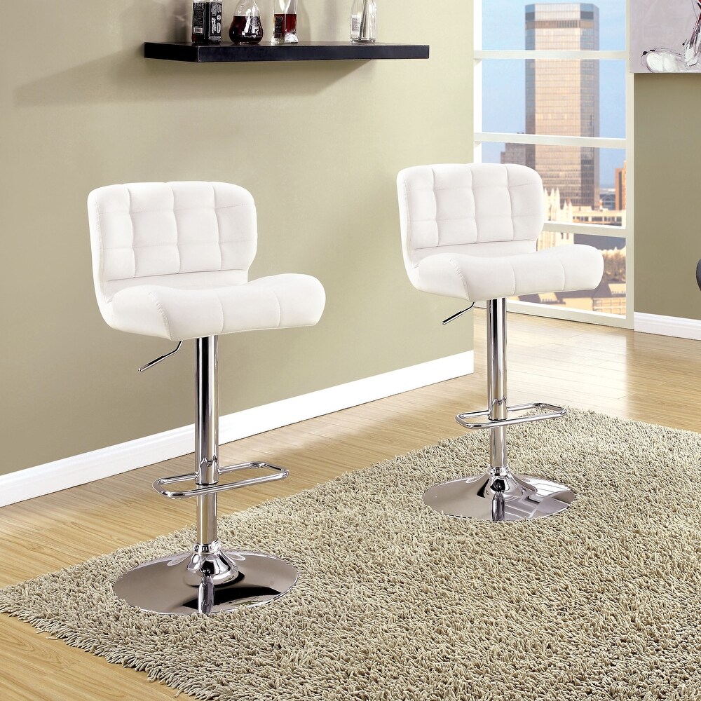 Beas Contemporary Swivel Bar Height Chair (Set of 2) by Furniture of America