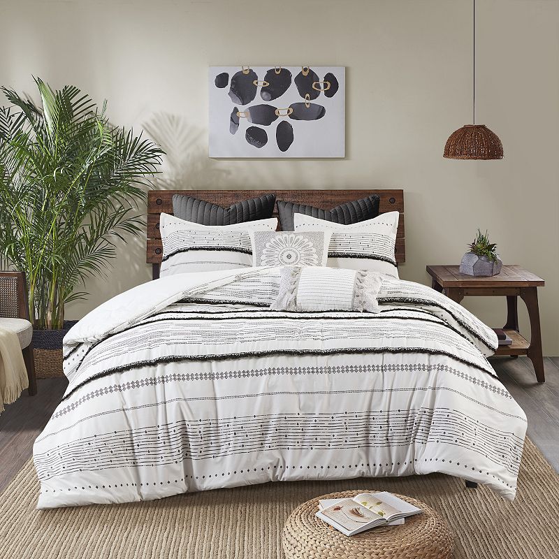 INK+IVY Nea Printed Cotton Comforter Set with Trims