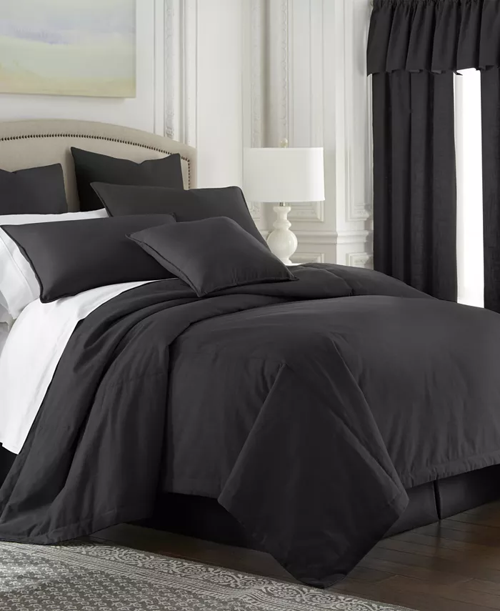 Colcha Linens Cambric Black Duvet-King California King